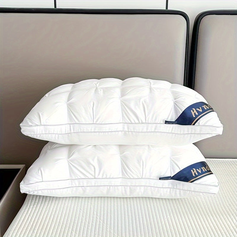 Luxury Hotel Series Pillow Set of Two: Designed for Deep Sleep and Neck Relief, Offering Superior Support. The High-resilience, High-bounce Pillow Core Resists Sagging, While the Hypoallergenic Soft Fabric Provides a Cool, Breathable Comfort
