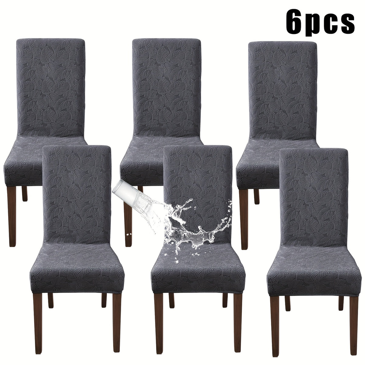 4/6pcs Plant Printing Dining Chair Covers, Stretch Parsons Chair Slipcovers for Dining Room, Kitchen Chair Protector Covers, Wedding Season, Vintage Style, Elegant Style, Halloween, Christmas, Home Decoration