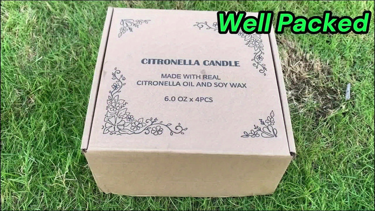 4pcs Citronella Candles Outdoor, 6oz Pack Of 4 128 Hours Burning, Citronella Candles Set Outside for Party Hiking Camping Patio BBQ Deck Lanai Garden Yard Home, Home Decor, Father's Day Gift