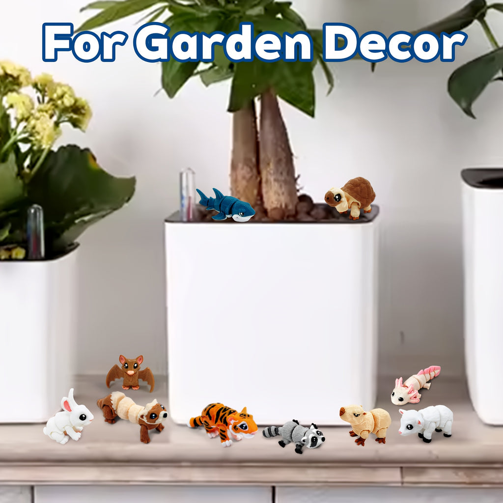 21pcs Mini 3D Printed Animal Statues - Movable Joints Realistic Collectible Figurines Set for Adults, Home Office Desk Decoration & Display(0.9-2.0inch)