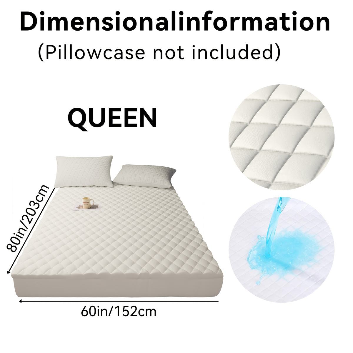 1pc Modern Waterproof Non-Slip Kids & Children Mattress Protector, Solid Color Quilted Bed Cover with 9-15 Inches Deep Pocket, Effective Barrier & Breathable Bedding, Ideal for Bedroom, Guest Room And Hotel, Available In Random Colors(No Pillowcases)
