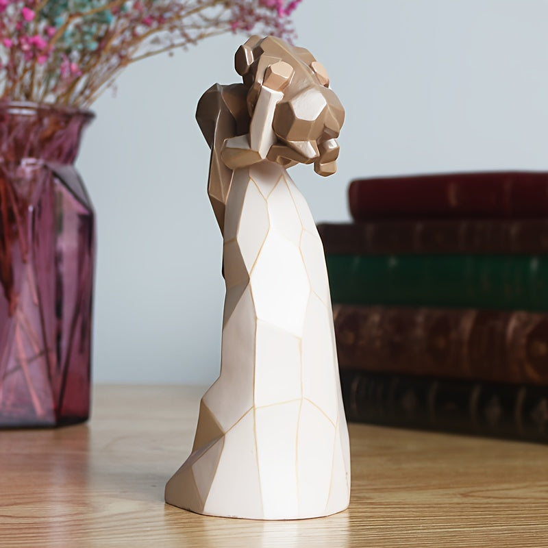 Hand-Painted Friendship Figure Sculpture Resin Craft, for Those Who Share The Spirit Of Friendship, Carrying Dog As Reminder Of Loyal Pets And Friends, Present And Past, Collectible Statues, Holiday Gifts