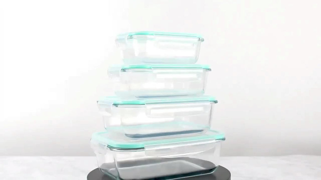 16pcs Sealed Glass Food Storage Containers, Lunch Box, Microwave, Oven - Great For Salads, Fruits, Vegetables And Sandwiches, Lunch Box | Sealed Storage | Durable Glass, Food Storage Containers (8 Lids + 8 Containers)