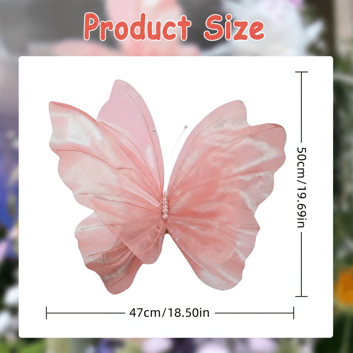 2pcs 3D Butterfly, Artificial Butterfly Wedding Decorations, Featherless, No Electricity Required, for Home, Garden, Bride, Party, All Seasonal Holiday Atmosphere, Home Decor, Outdoor Decor, Family Decor