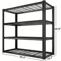 Heavy Duty Garage Shelving with Adjustable 5 Tier Metal Storage Shelves, Boltless Utility Rack for Basement, Pantry and Workshop Organization