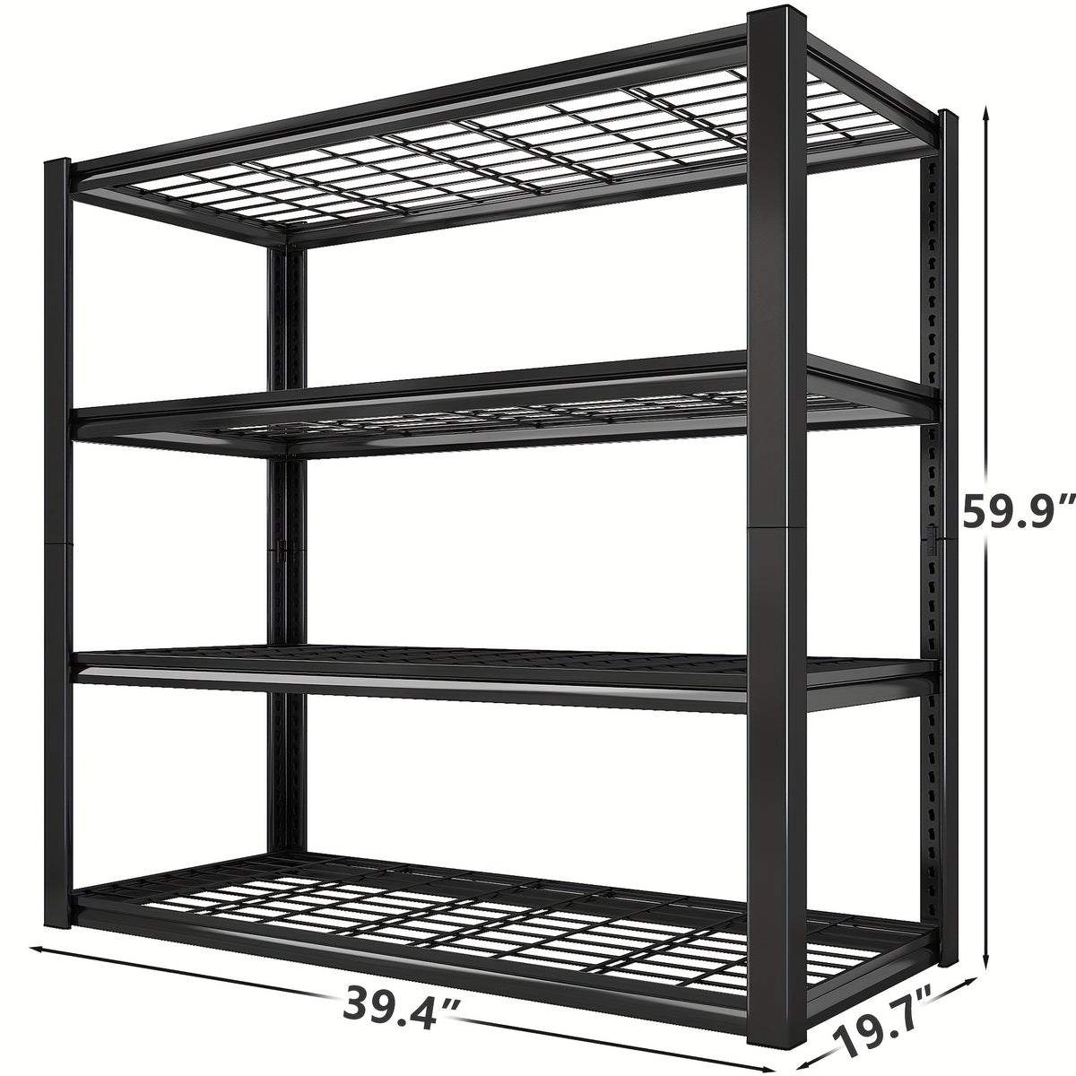 3000LBS Garage Shelving Adjustable 5 Tier Metal Shelving Unit for Storage 60" W Heavy Duty Storage Shelves Rack Garage Storage Shelves Industrial Shelf Utility Rack, Black, 60.1" W X 24.1" D X 72.1, Utility Shelves