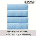 Diamond Pattern Bath Sheets, 4-Pack 35 x 70 Inch Oversized Microfiber Towels with Soft Absorbent Quick-Dry Texture in Ten Colors for Home Spa and Gym