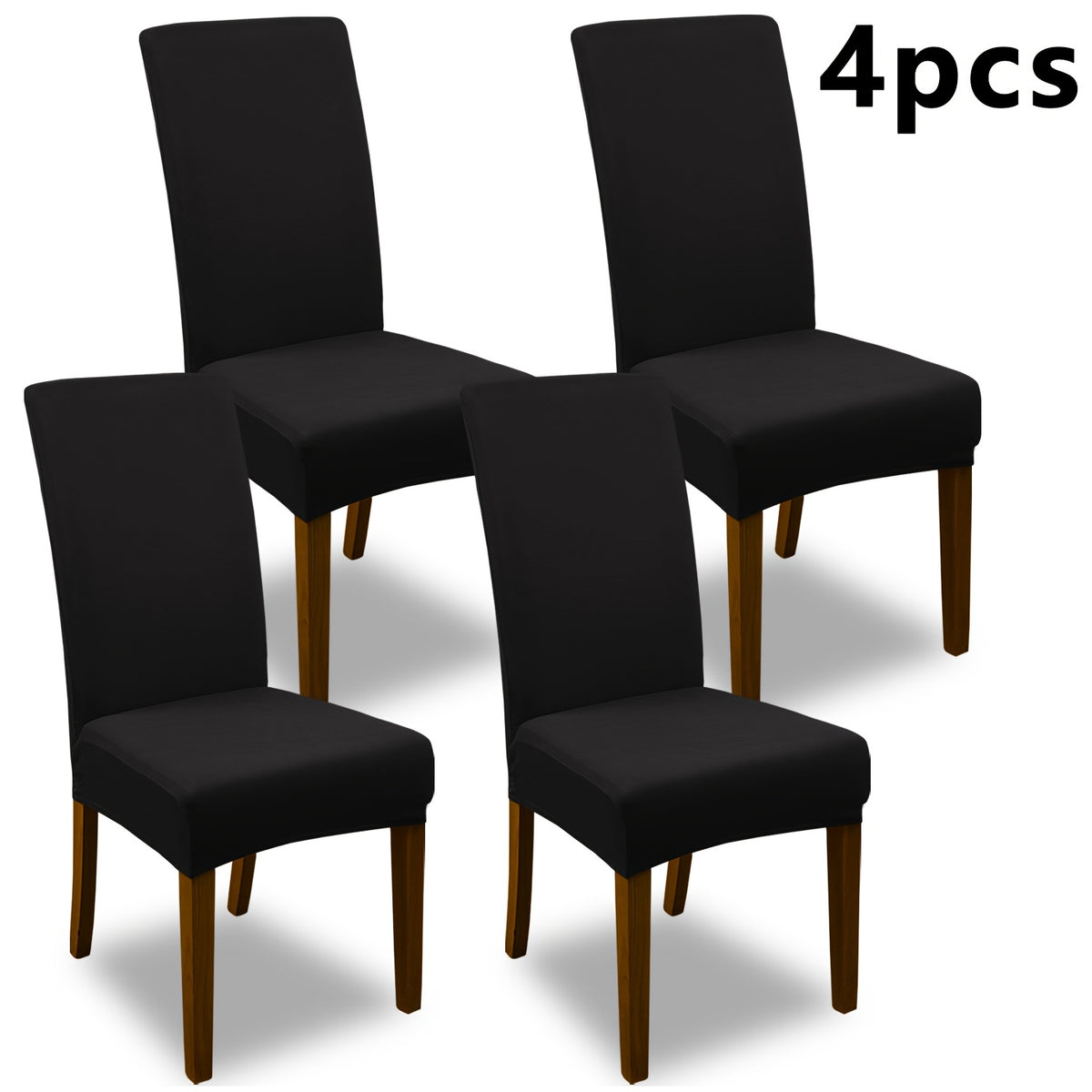 4pcs Set/6pcs Set Milk Elastic Home Kitchen Dining Chair Slipcover, Chair Cover, Furniture Protector For Wedding Office Living Room, Easy To Install, Suitable For Any Dining Chair.Halloween Gift, Halloween Home Decorations