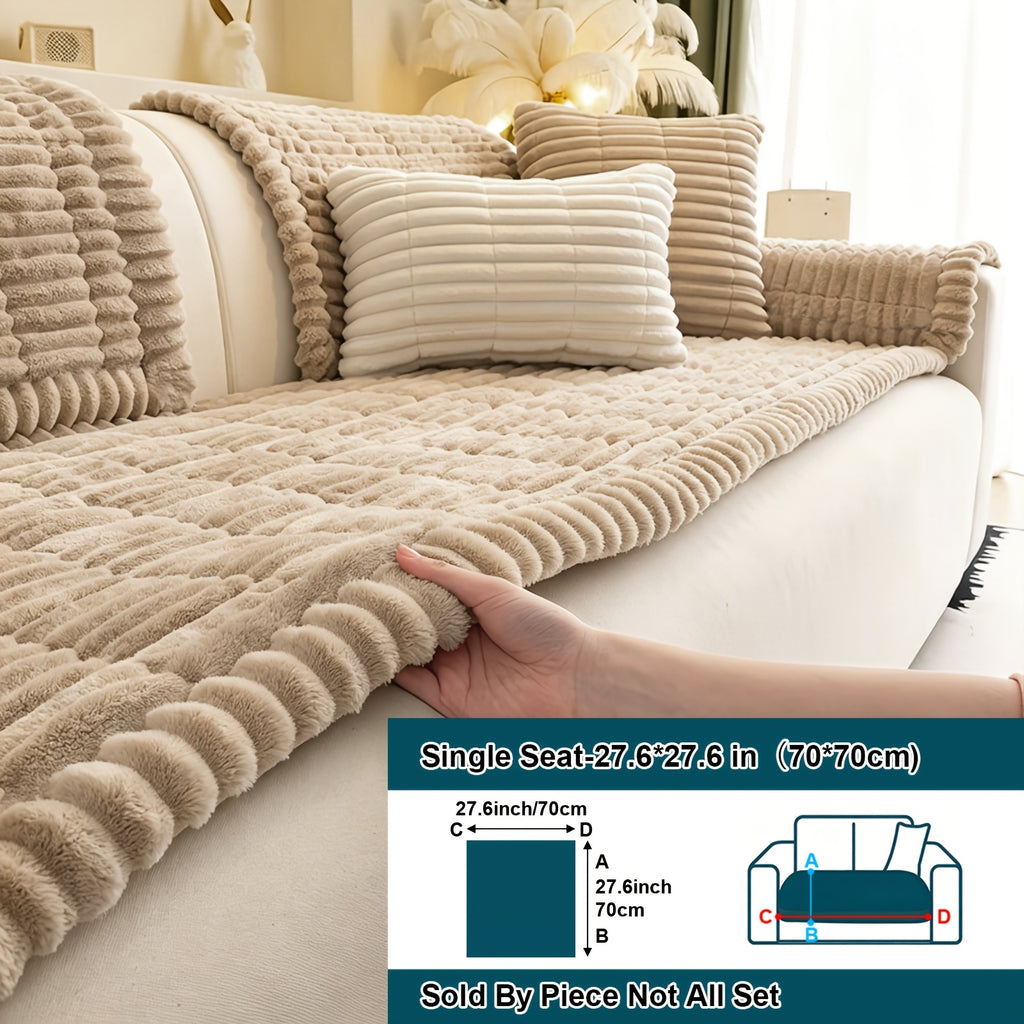 1pc Soft Quilted Thick Sofa Cushion, Bohemian Style Removable Machine Washable Sofa Protector, All Season Pet Friendly 1/2/3/4 Seater Split Sofa Cover, Suitable for Living Room Bedroom, Living Room Office Furniture Protective Covers