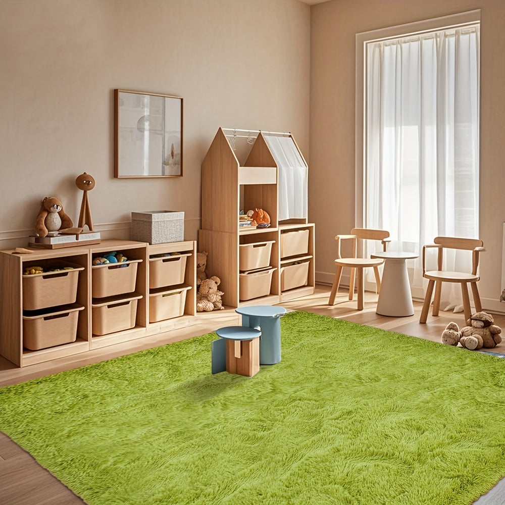1pc Of Ultra Soft And Thick Fluffy Living Room Carpet, Non Slip, Soft, Comfortable, Fashionable, High-end, Available In Various Sizes And Colors. The Carpet Can Be Used for Bedroom, Dining Room, Living Room, And Office Decoration, Home Decoration