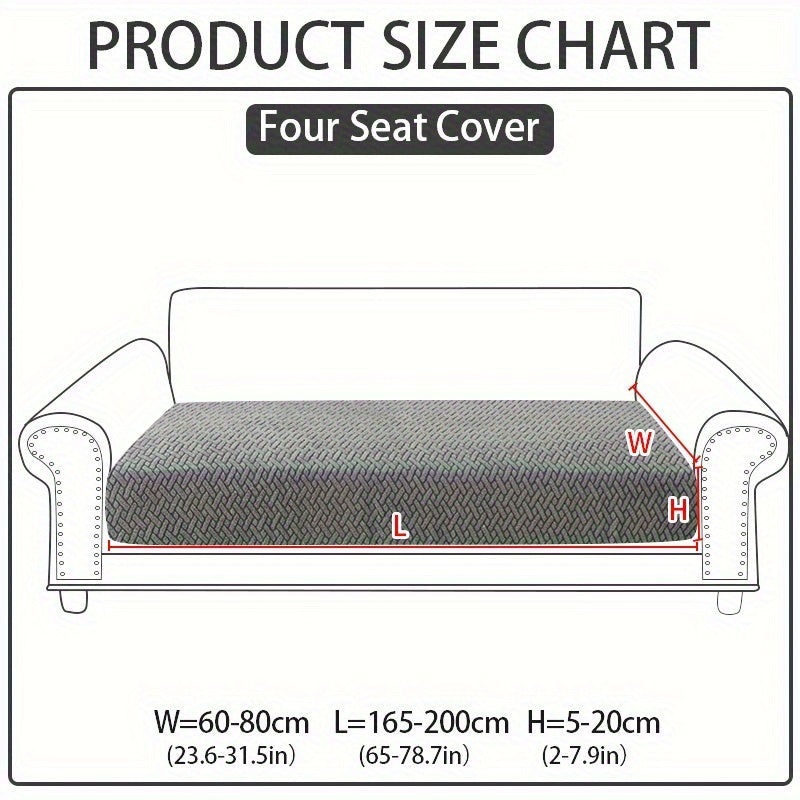 1pc of Wear-Resistant And Non-Slip Sofa Cover, Elastic Stretch L-Shaped Furniture Protector, Suitable for 3/2/1/4 Seat And Sectional Sofas, Made of Polyester Jacquard Fabric, Machine Washable, Ideal for Living Room, Bedroom