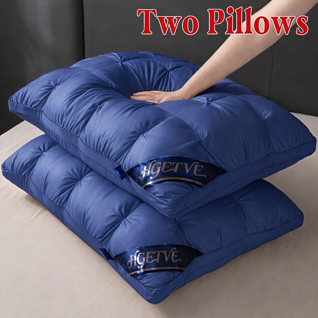 Buy One, Get One Free!2pcs Hotel-quality Pillows, Deep Sleep Neck Support Pillow, Low-allergen Polyester Coverings, Highly Fluffy, All-season, Sleep-aid Pillow, Queen/ King Size, Optional Random Colour, Gifts Of High Quality