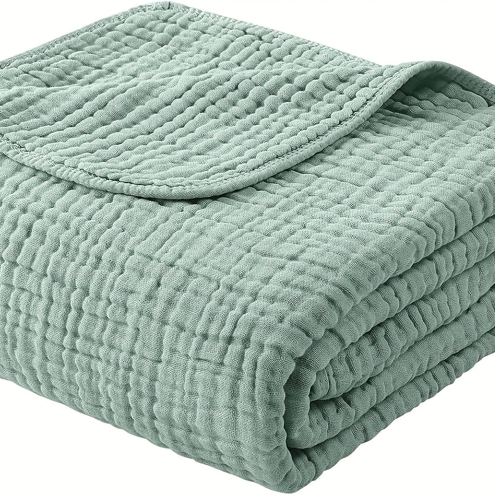 Looxii 6-Layer 100% Cotton Muslin Blanket, Lightweight And Breathable Gauze Blanket for Bed, Couch, And Adults, All-Season Use