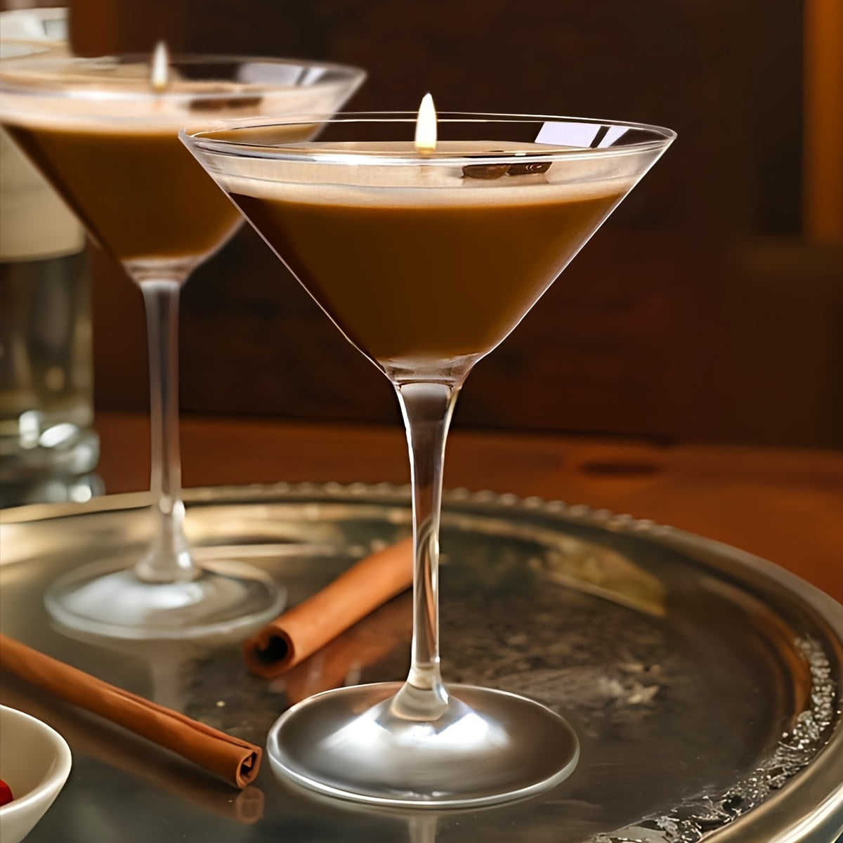 Coffee Martini Candle, Gift for Candle Lovers, Caramel Scent, Coffee Bean Embellishment, Long Burning Time, Birthday Gift, Relaxing Valentine's Day Gift, Mother's Day Gifts, Teacher Appreciation Gifts