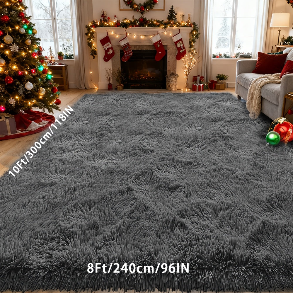 A Super Soft Thick Plush Carpet, Fluffy And Soft, Suitable for Bedroom Indoor Carpet, Non-Slip Soft Machine Washable Carpet,Ideal for Bedroom, Living Room,Study, Dorm,,Home Decor, Christmas Gift, Christmas Decor