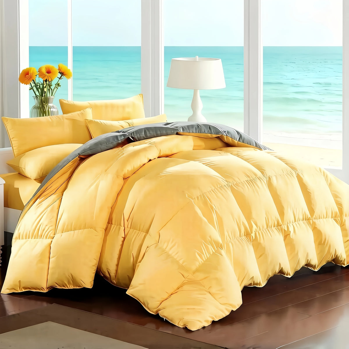 Cosybay 7 Piece Luxurious Comforter Set Queen/King/Full Size, Bed In A Bag Bedding Includes 1 Comforter, 1 Bed Sheet, 1 Fitted Sheet, 2 Pillowcases, 2 Pillow Shams, Soft Complete Bedding for Home Hotel, Perfect for Halloween Holiday, Birthday