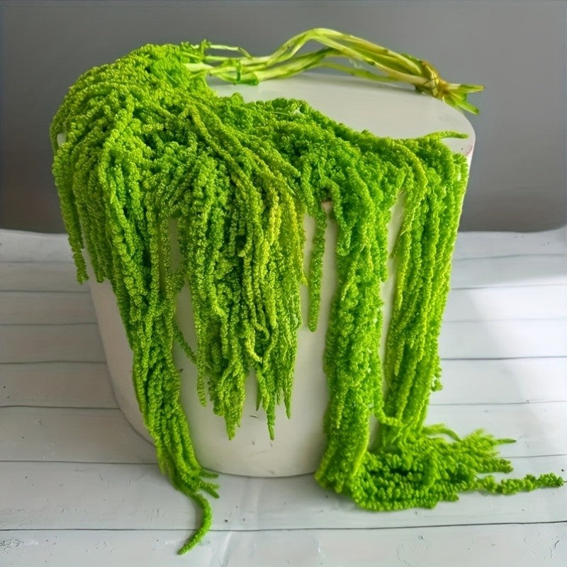 10pcs Artificial Amaranth Flowers - Elegant Green Wisteria Hanging Flowers for Bohemian Home, Party, Wedding Centerpiece, Christmas, Valentine'S Day, Outdoor Garden Decoration, Photography Prop, Bridal Bouquet Accessory