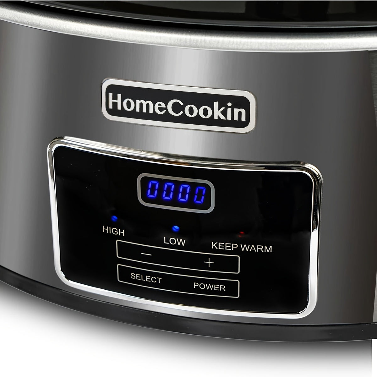 Homecookin Digital Slow Cooker with Non-Stick Ceramic Bowl - Programmable Countdown Timer & Keep Warm Function, Perfect for Family Meals, Soups, Stews, Holiday Cooking, House Party