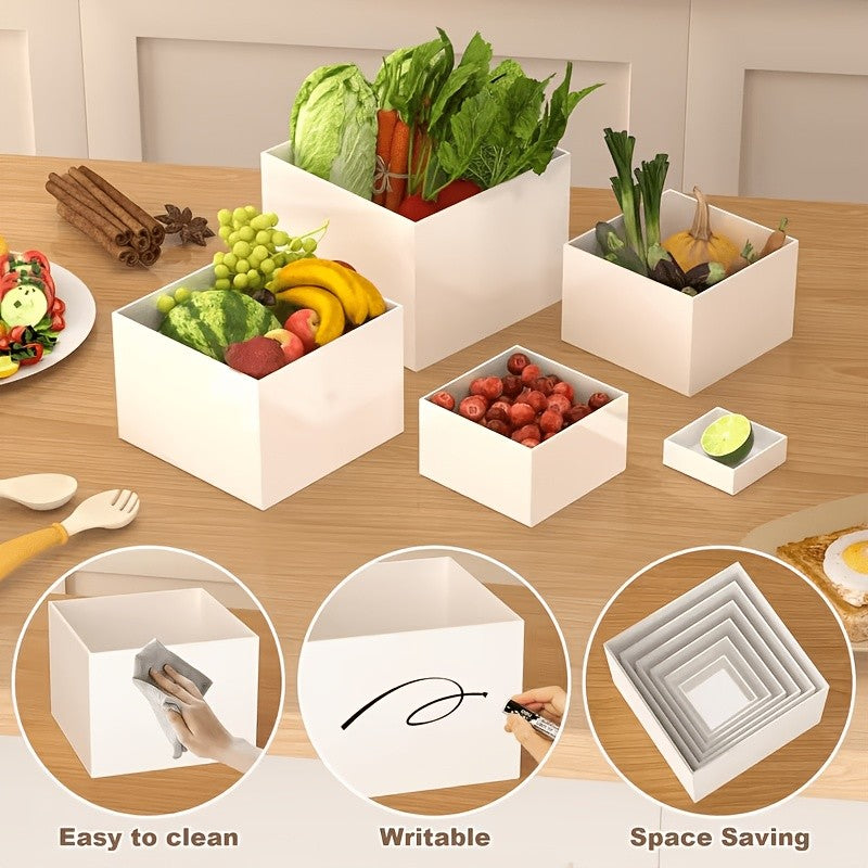 5pcs Square White Acrylic Display Stands