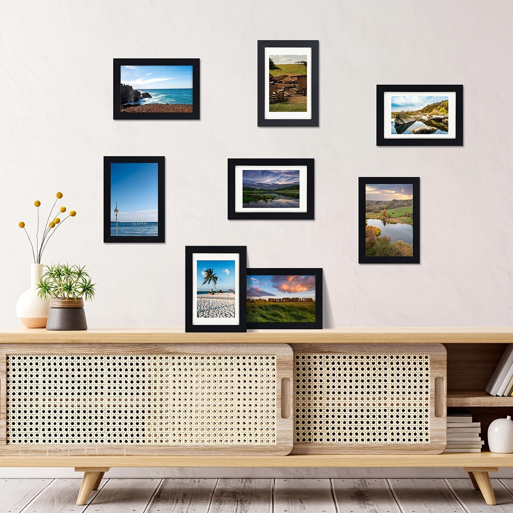 Picture Frame Set Of 12/24, Picture Frames, Photo Board, Display Pictures, Multi Photo Frames Collage for Wall Or Tabletop Display, Suitable for Home, School And Office, Black(4x6 & 5x7 & 8x10), for Halloween And Christmas