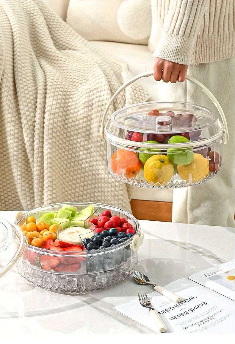 Portable Large Capacity Fruit Preservation Box Sealed Beverage Ice Bucket Outdoor Fruit Beer Champagne Cube of Ice Bucket Portable