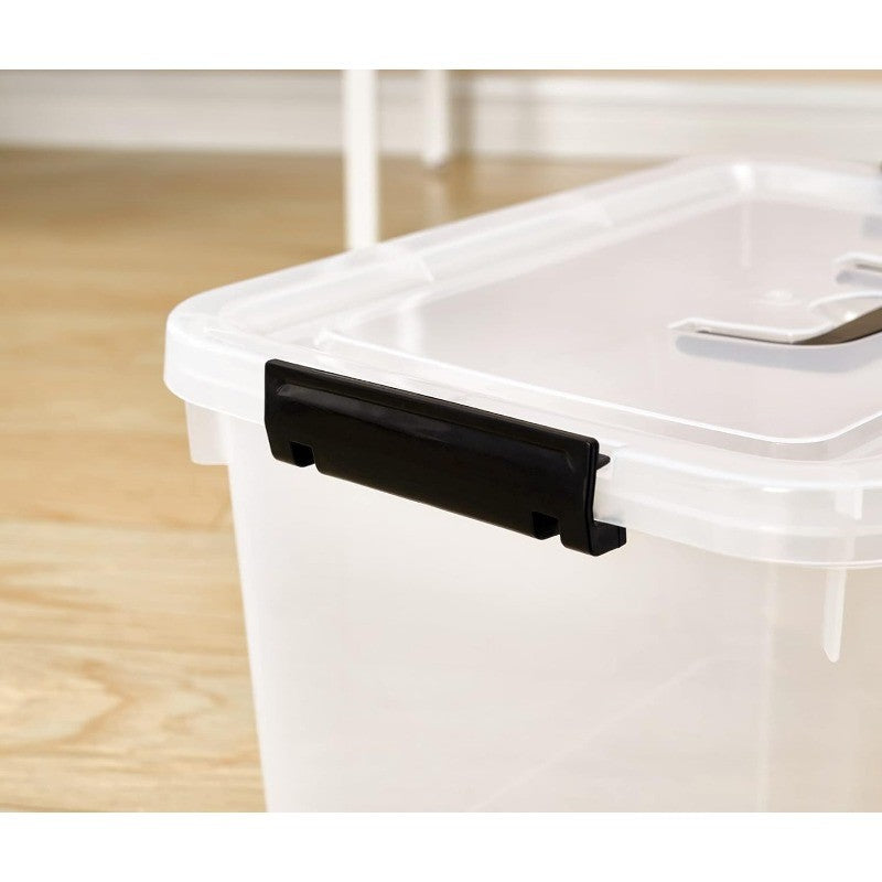 6-Pack Clear Plastic Storage Boxes with Latches And Lids, 6 Quart Stackable Organizer Containers, Storage Boxes Suitable for Use in Living Rooms, Bedrooms, Bathrooms And Kitchens The Best Gifts for Easter Sunday And Mother'S Day