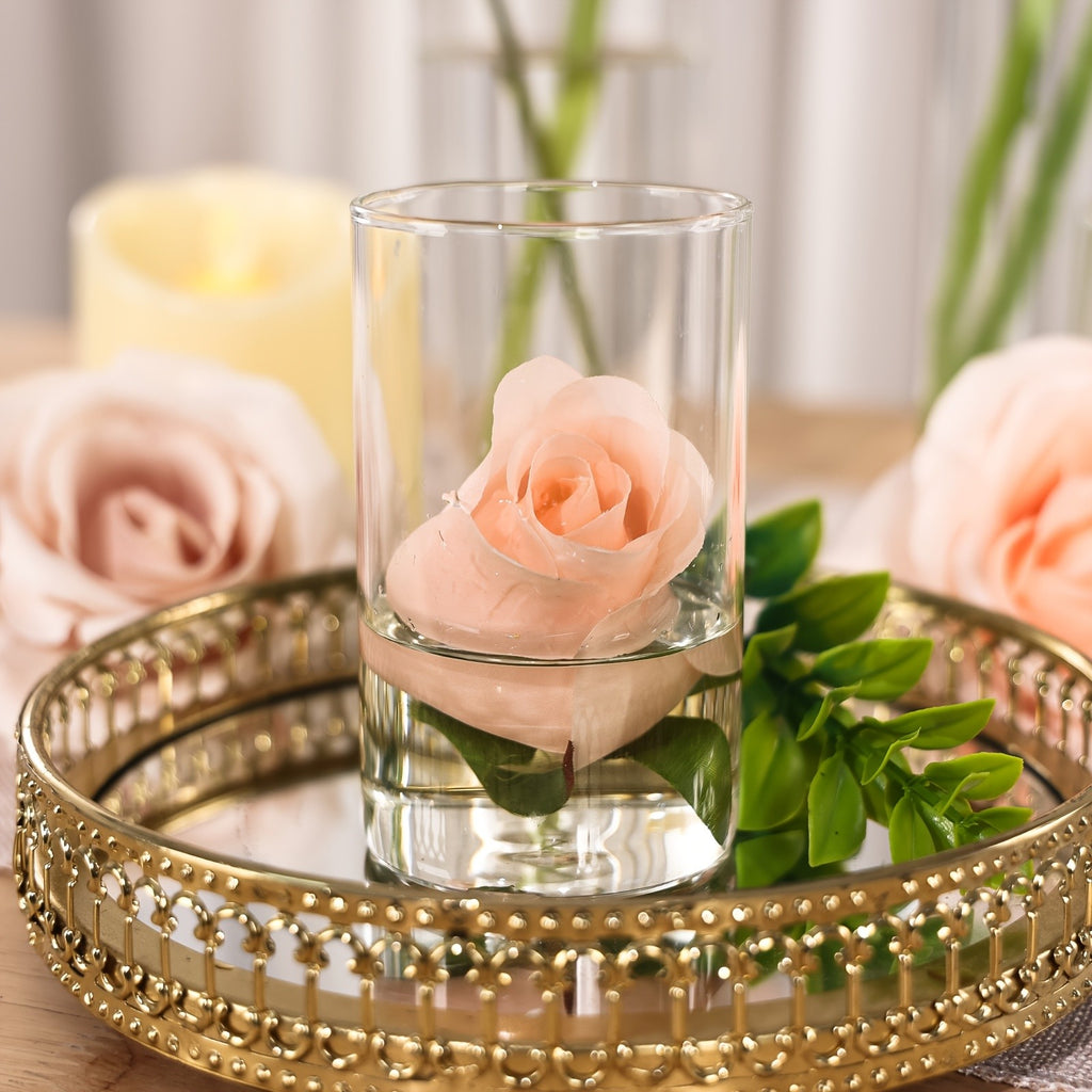 24pcs Clear Glass Cylinder Vases, 4, 8, 12 Inch Tall Cylinder Vases for Centerpieces, Glass Flower Vase, Hurricane Floating Candle Holder Vase for Table Shelf, Party, Wedding, Home Decor, for Valentines Decorations And Gift