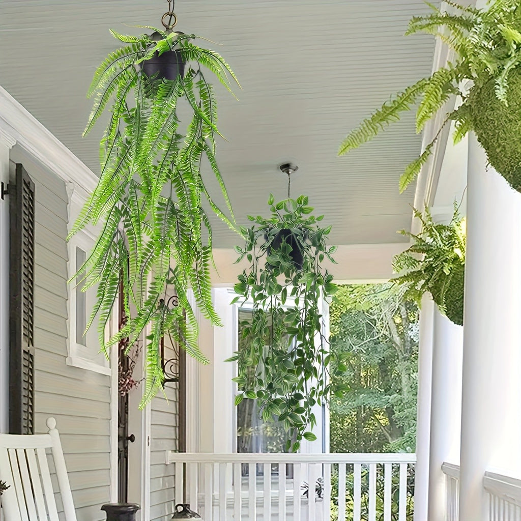 The Rose 4 Packs of Artificial Hanging Plants for Indoor And Outdoor Decoration, Perfect for Shelves And Rooms