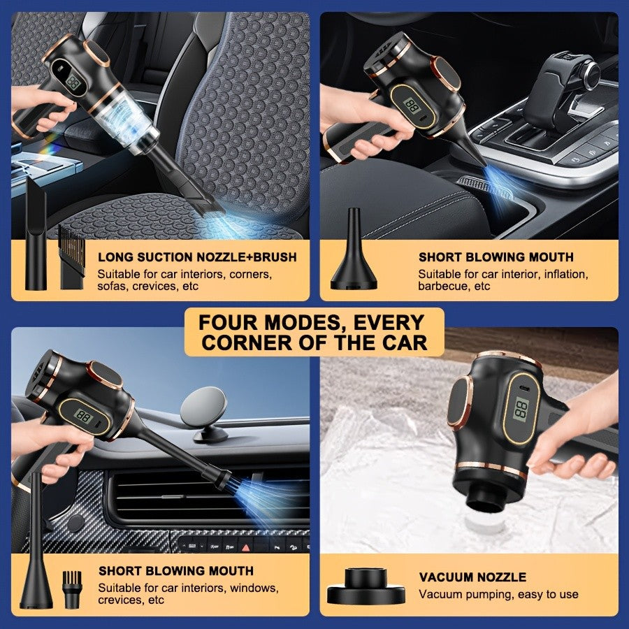 Cordless Handheld Vacuum Cleaner for Car, Home & Pet Hair Cleanup, Type-C Charging with Listed Digital Display and Washable Filter, Model Options