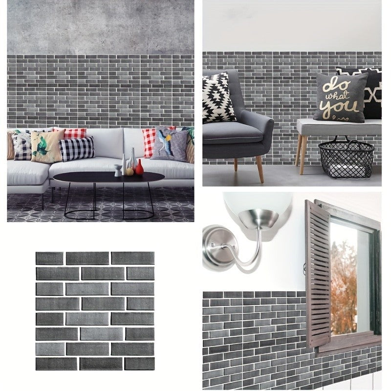 20pcs Self Adhesive Tile Wall Sticker Home Decor 3D PVC Sticker Covers for Kitchen Cupboard Bathroom Wallpaper Waterproof Wallpaper