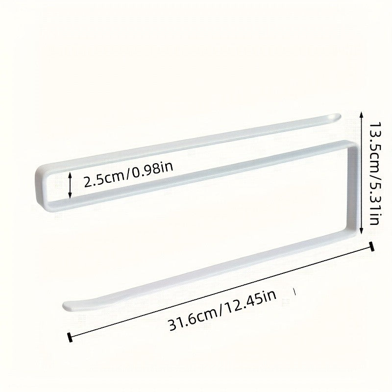 1/2pcs Modern Kitchen Tissue Rack, Perforated Wall Hanging Roll Rack, Multi-function Storage Organization, Kitchen Cabinet Hanging Roll Paper Rack Rag Oil-absorbing Paper Plastic Wrap Hanger Kitchen Storage Rack
