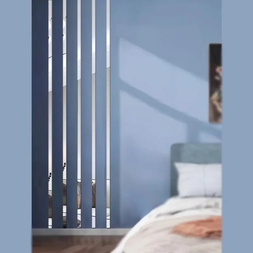 10pcs Pack, 3*25Cm/1.2*9.84In, Silver Acrylic Mirror Wall Sticker, Strip Self-Adhesive Wall Decals, for Living Room Bedroom Bathroom Office Home, Art Wall Decoration