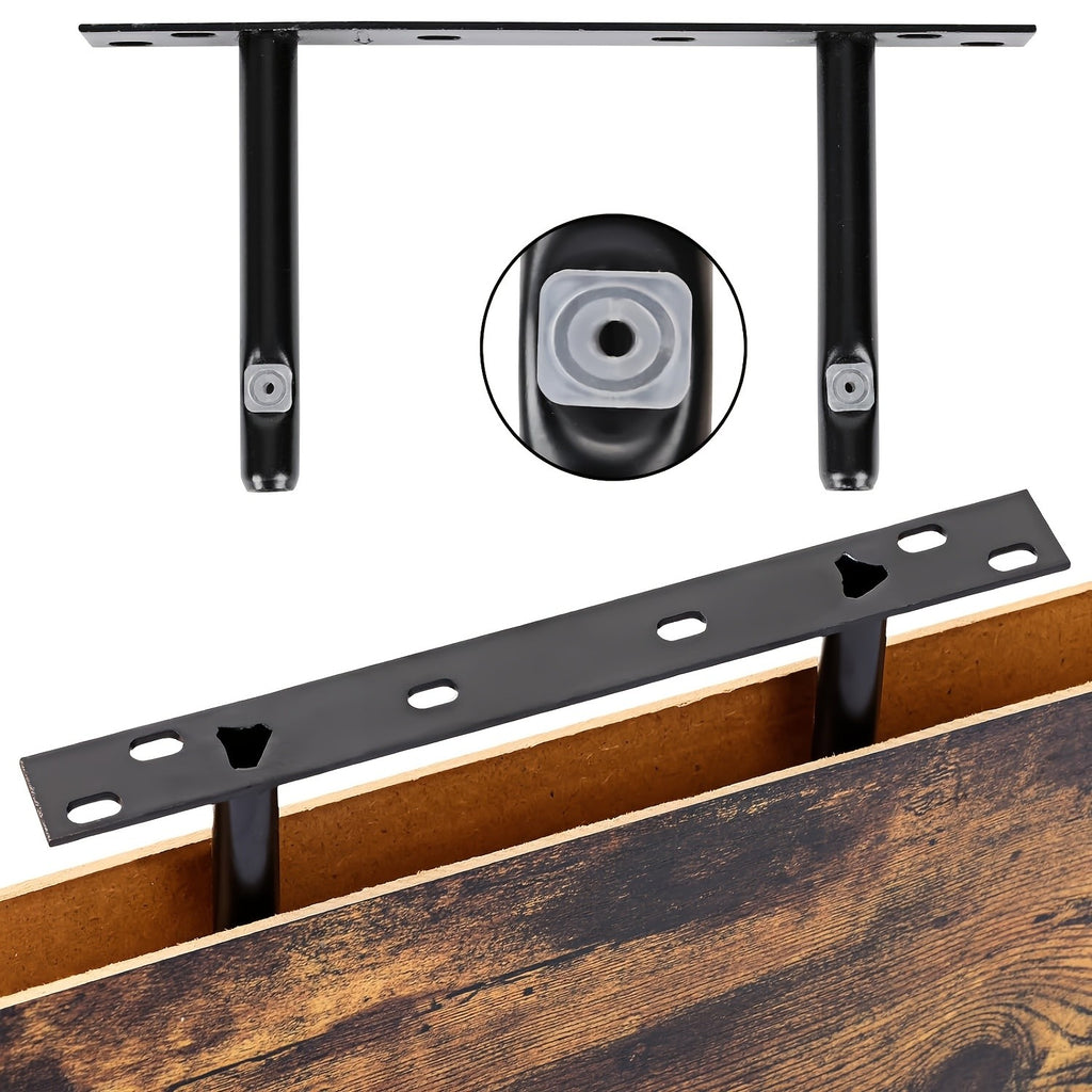 4pcs Of Home Decoration Wall Mounted Floating Shelves, Retro Style Wall Shelves, Invisible Brackets for Home Decoration, Suitable for Bathrooms, Living Rooms, Bedrooms, And Kitchens, Retro Brown Black White/gray Halloween And Christmas Decoratio