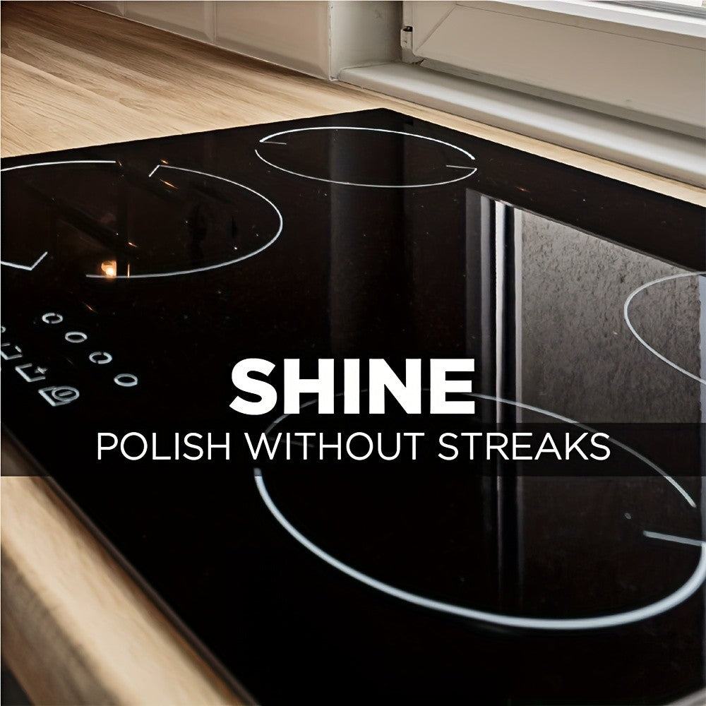 Cooktop Cleaning Paste Removes Grease, Oil Stains & Burnt-On Food From Stove Tops & Burners, Easy Scrub Kitchen Cleaner
