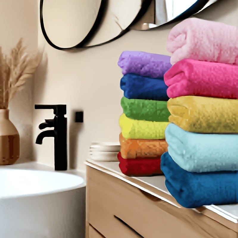 18pcs Coral Velvet Towel Bath Towel Set, 4 Bath Towels, 4 Towels, 10 Square Towels, Suitable for Hotel, Home, Travel, Spa