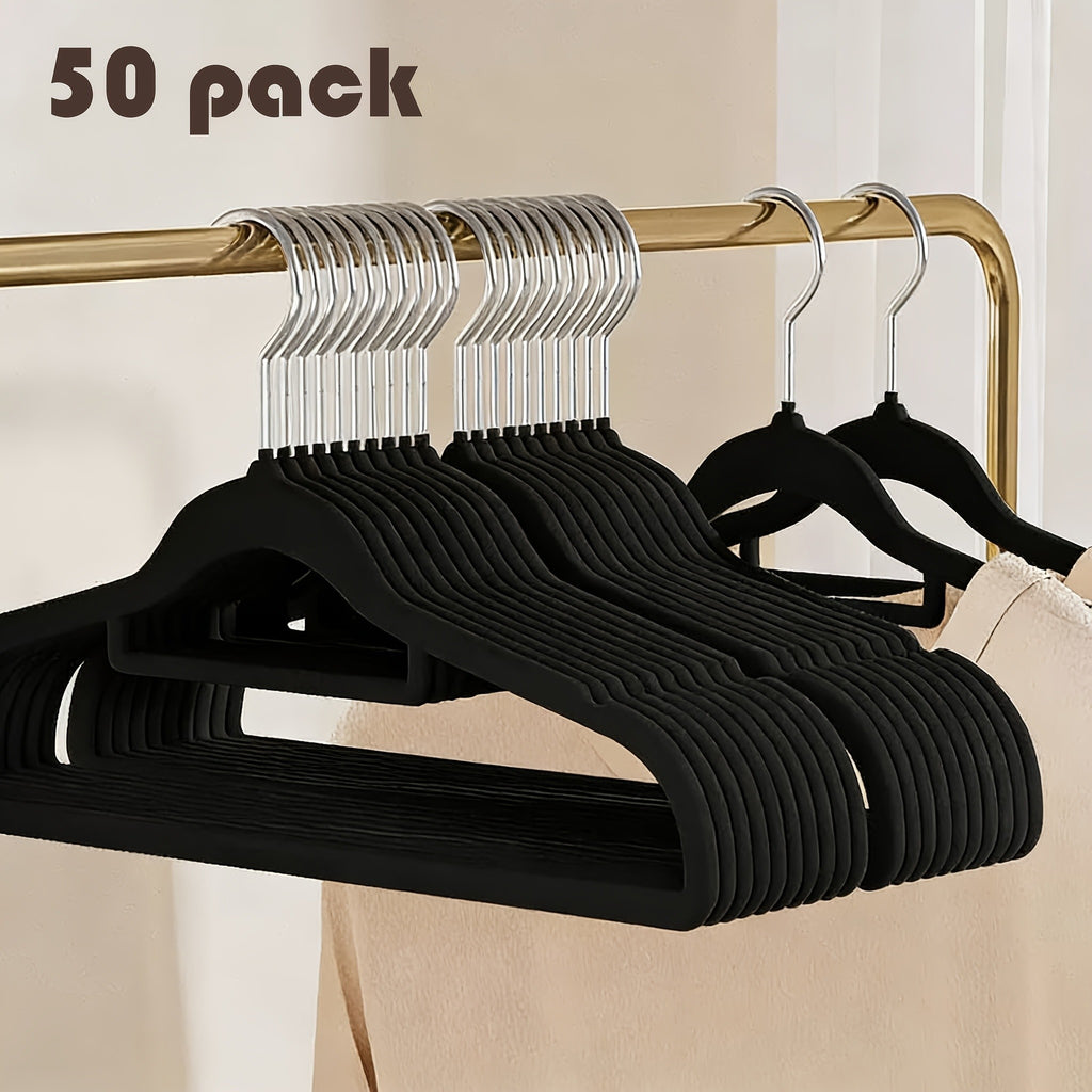 20/50 Pack Heavy-Duty Velvet Hangers, Non-Slip Design with 360° Swivel Hooks & Tie Racks, Essential for Home Organization, Dorm Storage, Prevents Clothes from Slipping, Deforming, Space-Saving Durable Hanging Tool for Wardrobes