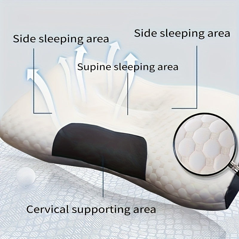 Ergonomic Bed Pillow Set, 2 or 4 Soft Neck Support Pillows with Removable Covers, Machine Washable Design for Bedrooms and College Dorms