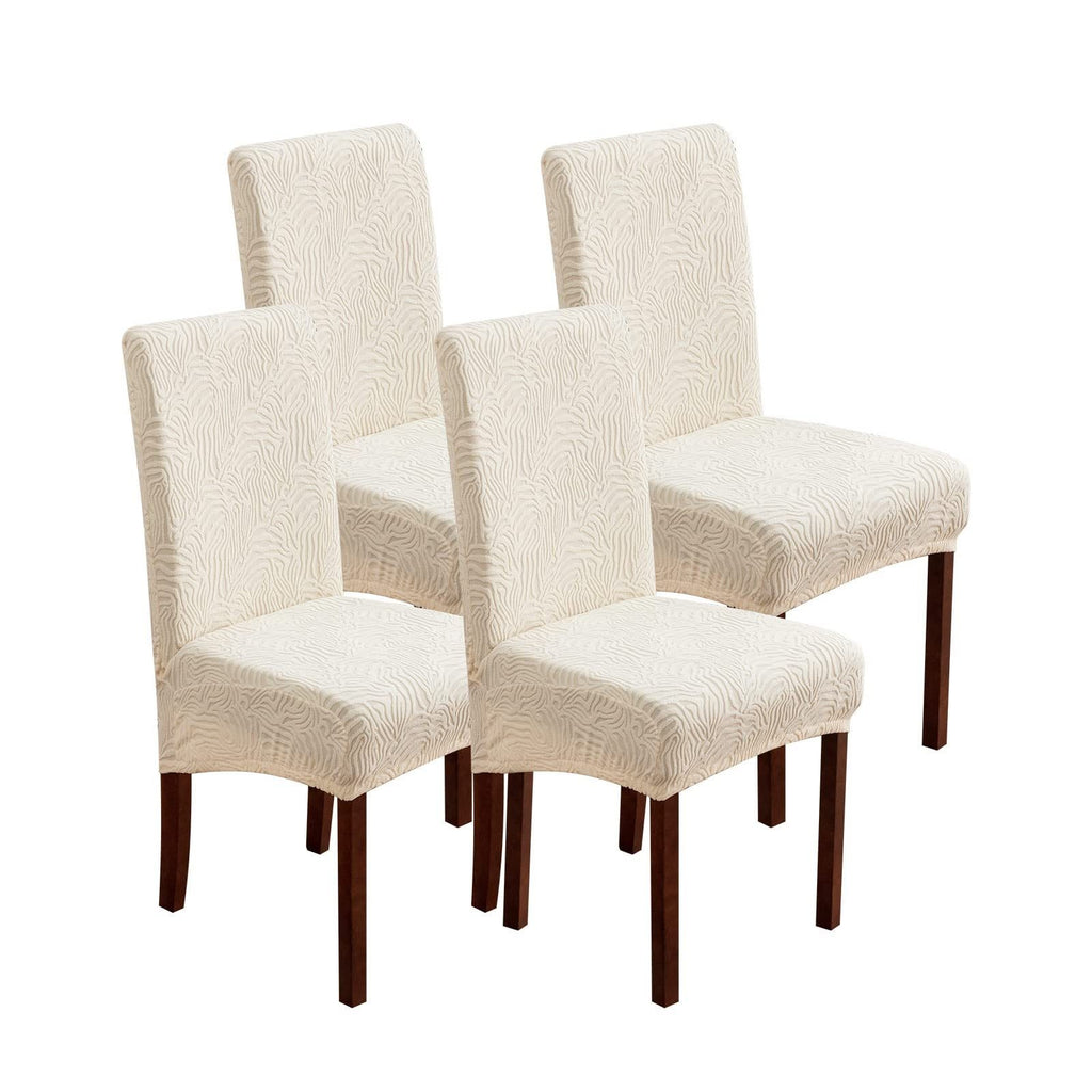 4/6pcs Chair Covers for Dining Room, Stretch Jacquard Dining Chair Slipcovers Removable Washable Chair Protector for Kitchen, Hotel, Restaurant