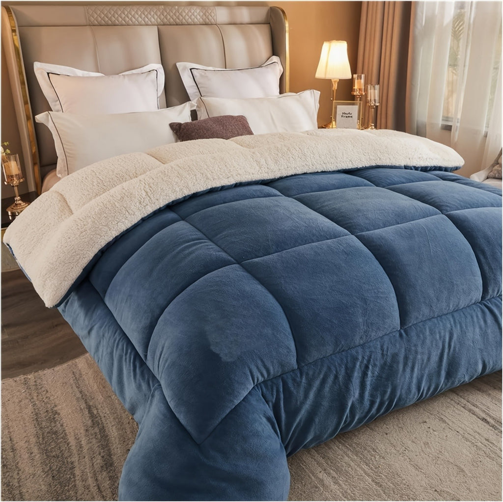 2/3 Pc Sherpa Fleece Blanket for Sofa and Bed, Extra Thick Plush Microfiber, Lightweight Reversible Soft Cozy Warm Luxury Bed Blanket, Single Double Bed Size