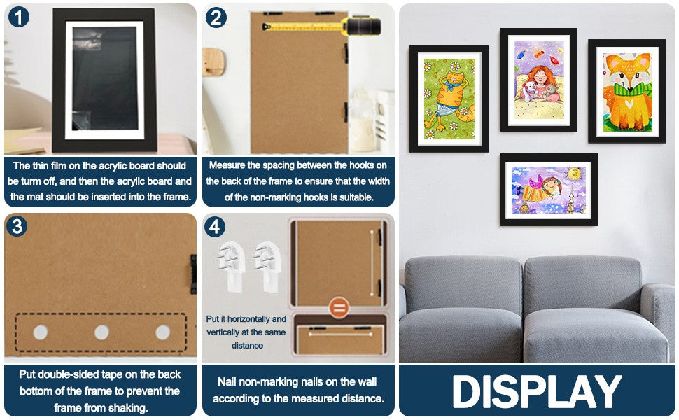 1/ 2/ 4/ 8 Pack Kids Artwork Frames Changeable, 8.5x11in Kids Art Frames Front Opening, Children Art Projects Kids Art Frames Picture Frames For Kids Drawing, Crafts, Photos, Holds 130pcs, Kids Christmas Gifts, Stocking Stuffers