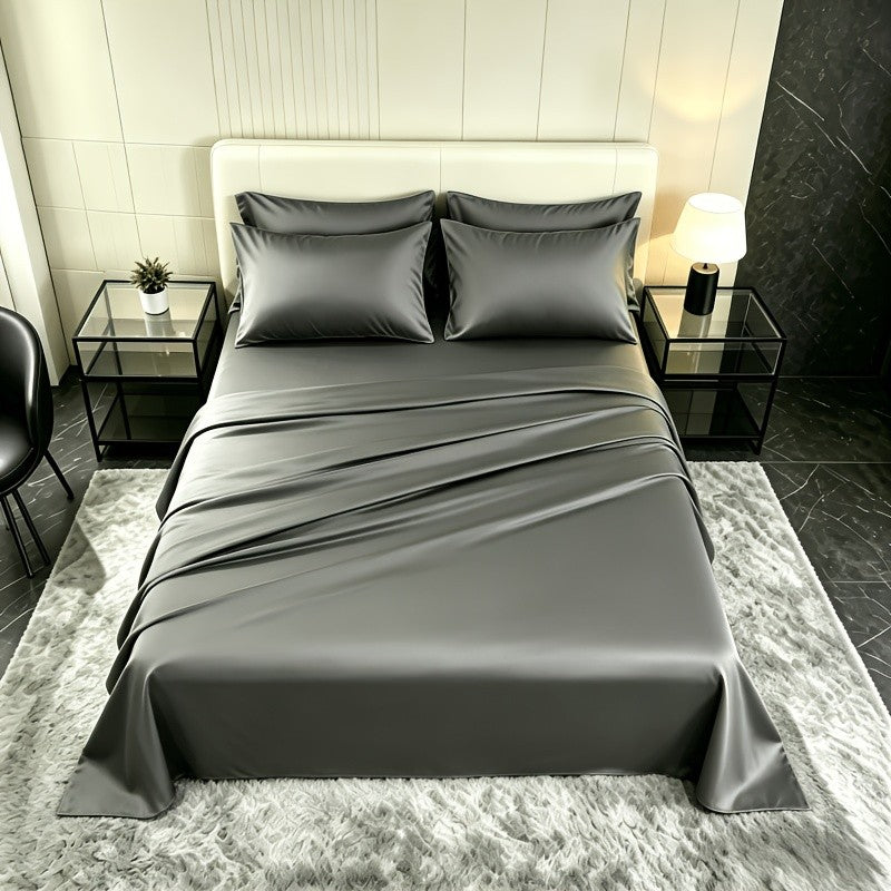 Ultra Soft Machine Washable Luxury Bed Sheet Set, 3/4pcs The Set Includes 1 Bed Cover, 1 Bed Sheet And 1/2 Pillowcase. 15.75" Deep Pocket, Shrinkage & Fade ResistantSuitable for Home Bedrooms, Guest Rooms And Hotels.