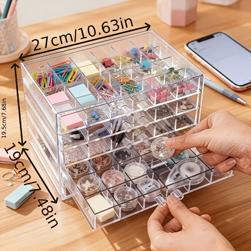 72/120 Layered Jewelry Storage Boxes, Fashionable Acrylic Jewelry Storage Boxes, Suitable for Storing Earrings, Necklaces, Bracelets, Rings, Bracelets, Watches and Other Jewelry. Large-capacity Designed Accessory Storage Boxes, the First Choice for C