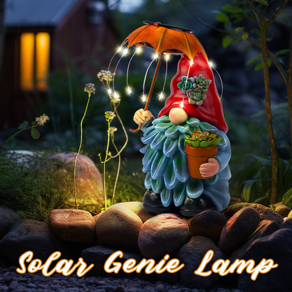 Elf Resin Statue Solar Light, Home Decor Collectible Figurines, Perfect Gift For Mother'S Day, Thanksgiving, Christmas, Perfect For Desks, Decks, Patios, Balconies, Porches, Automatically Lights Up At Night