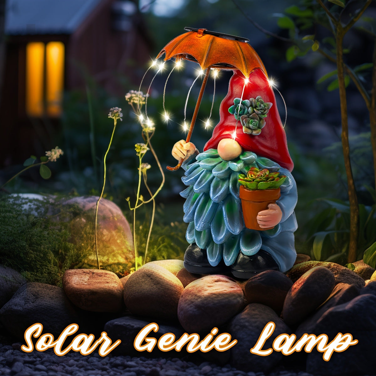 Elf Resin Statue Solar Light, Home Decor Collectible Figurines, Perfect Gift For Mother'S Day, Thanksgiving, Christmas, Perfect For Desks, Decks, Patios, Balconies, Porches, Automatically Lights Up At Night
