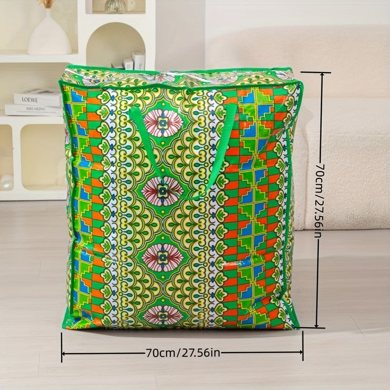 Reusable Moving and Storage Bag, Large Capacity Zipper Organizer for Clothes, Bedding and Holiday Decorations in Six Color Options, 1 Piece