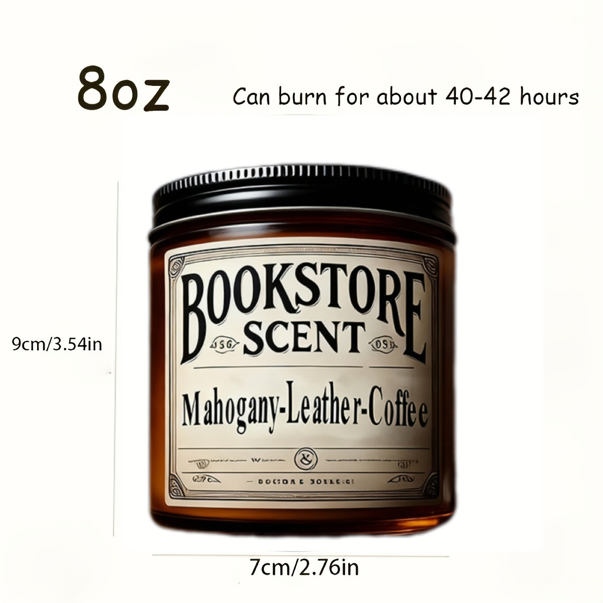 Bookstore Scented Soybean Candle - High-quality Scented Candle With A Nostalgic Bookish Aroma And A Long Burning Time.The Perfect Gift For Book Lovers, Relaxation And Home Decoration. Mother'S Day Gift Teacher'S Gratitude Gift