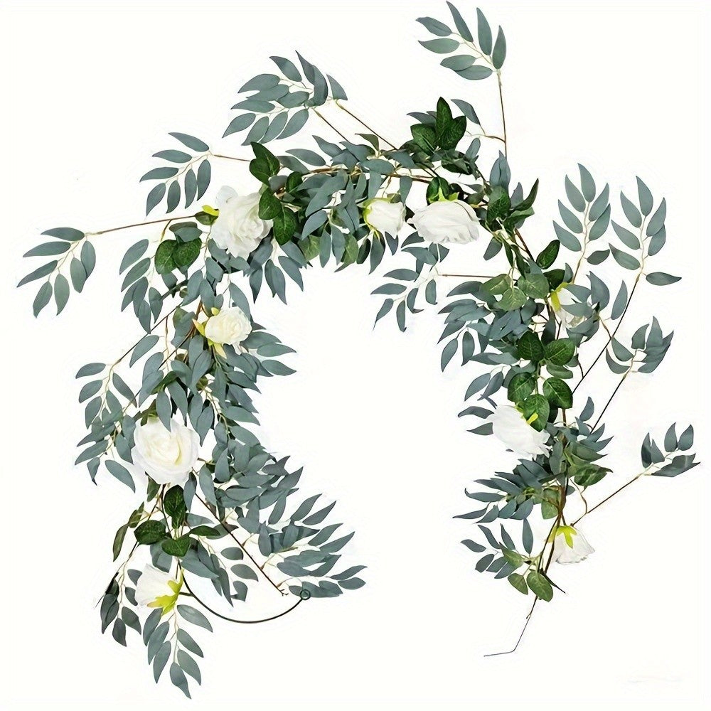 Artificial Willow Leaf Sprigs, 100-Piece Green Plastic Foliage with Pointed Leaves for DIY Wreaths Wedding Centerpieces Party and Home Decor