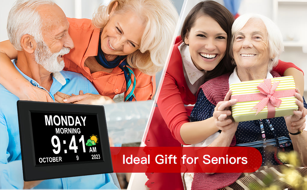 Clock with Day And Date for Elderly Large Display Digital Clock 12 Alarms 3 Medicine Reminders Large Font Dementia Clocks Alarm Clock for Seniors Day Clock