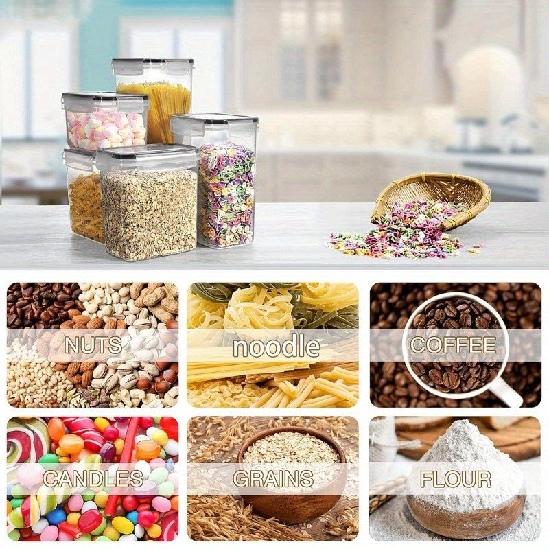 24/30/48/60PCS Airtight RV Stove And Range with Lids - Perfect for Organizing And Storing Kitchen Food Pantries, Grain, Auto Supplies, Accessories, Interior Parts And Accessories, Kitchenware, Kitchen Appliances (12/15/24/30 Lids + Containers).