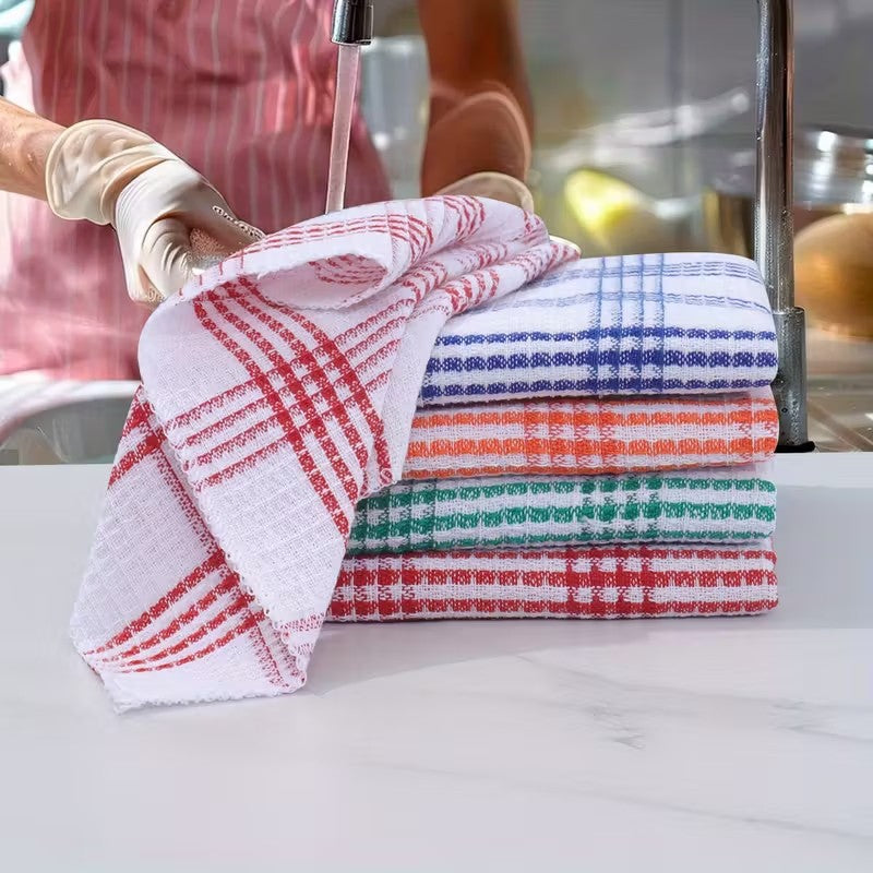12 Kitchen Dishcloths, Soft and Absorbent Cloths, Household Cleaning Tools, Reusable and Durable Kitchen Cloths, Home and Wedding Decorations